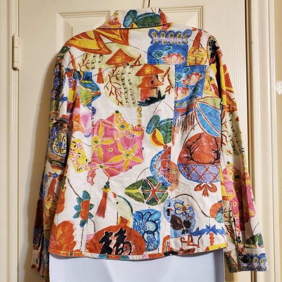 Chicos floral denium jacket - Picture 5 of 9